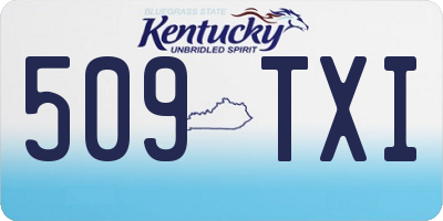 KY license plate 509TXI
