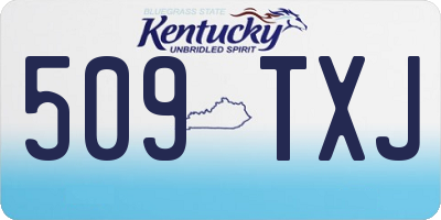 KY license plate 509TXJ