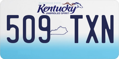 KY license plate 509TXN
