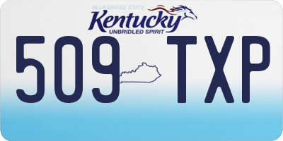 KY license plate 509TXP