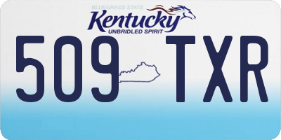 KY license plate 509TXR