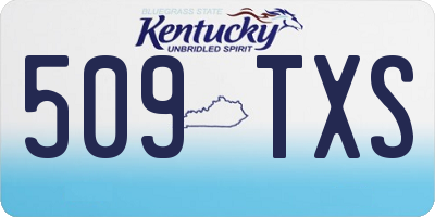 KY license plate 509TXS