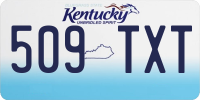 KY license plate 509TXT