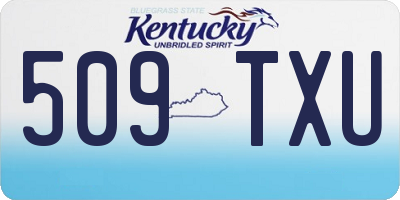 KY license plate 509TXU