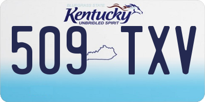 KY license plate 509TXV