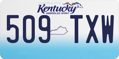 KY license plate 509TXW