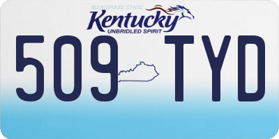 KY license plate 509TYD