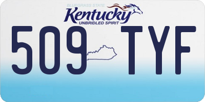 KY license plate 509TYF
