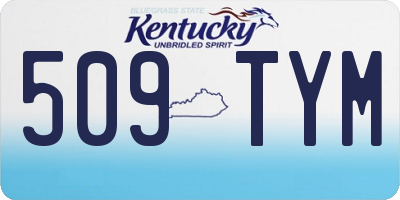 KY license plate 509TYM