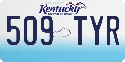 KY license plate 509TYR