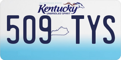 KY license plate 509TYS