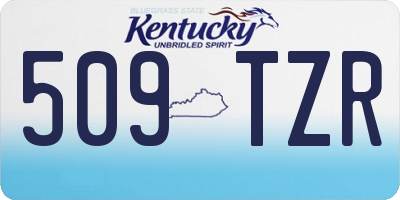 KY license plate 509TZR