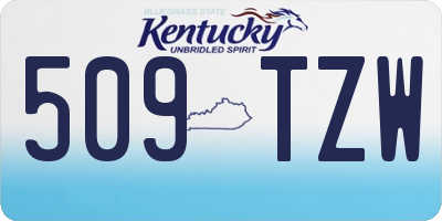 KY license plate 509TZW