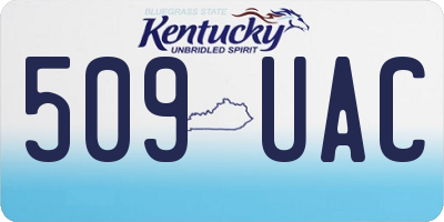 KY license plate 509UAC