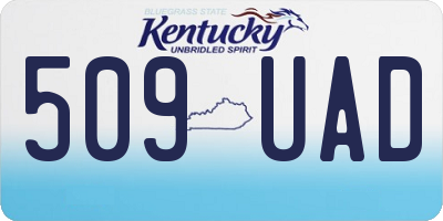 KY license plate 509UAD