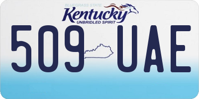 KY license plate 509UAE