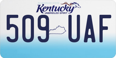 KY license plate 509UAF