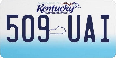 KY license plate 509UAI