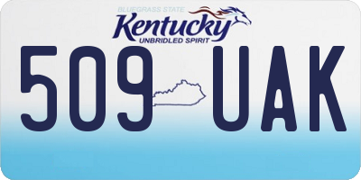 KY license plate 509UAK