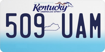 KY license plate 509UAM