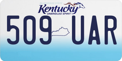 KY license plate 509UAR