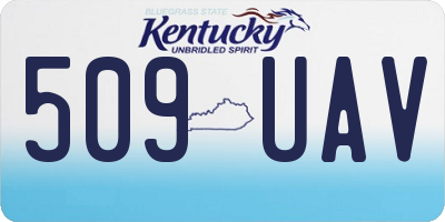 KY license plate 509UAV