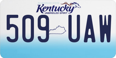 KY license plate 509UAW