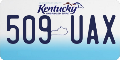 KY license plate 509UAX