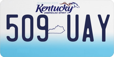 KY license plate 509UAY