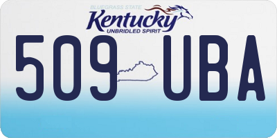 KY license plate 509UBA