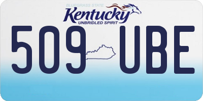 KY license plate 509UBE