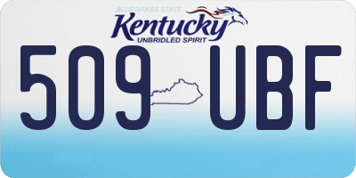 KY license plate 509UBF