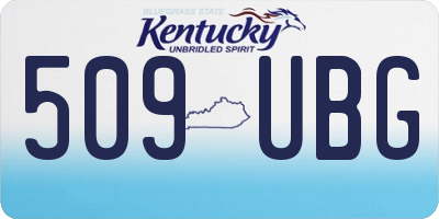 KY license plate 509UBG