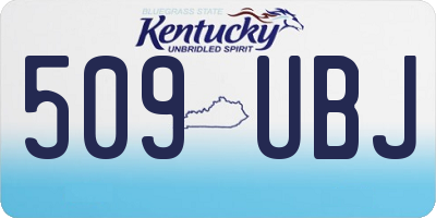 KY license plate 509UBJ
