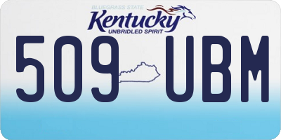 KY license plate 509UBM