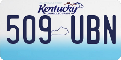 KY license plate 509UBN