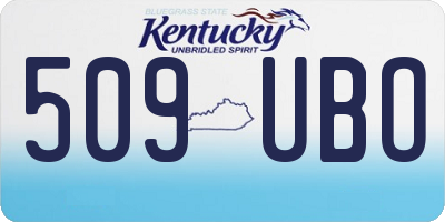 KY license plate 509UBO