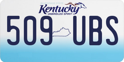 KY license plate 509UBS