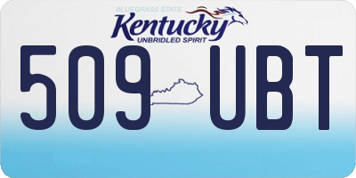 KY license plate 509UBT