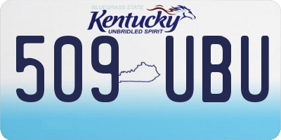 KY license plate 509UBU