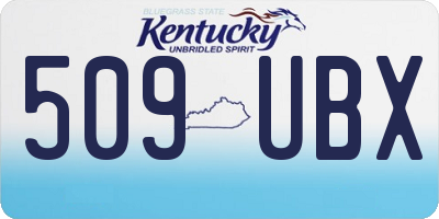 KY license plate 509UBX