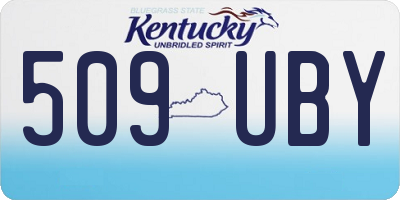 KY license plate 509UBY