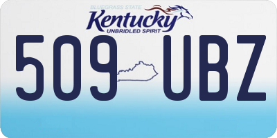 KY license plate 509UBZ