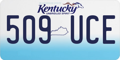 KY license plate 509UCE