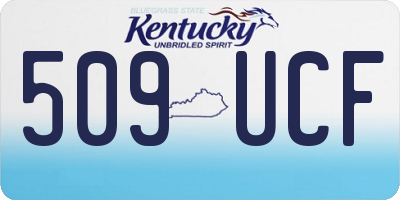 KY license plate 509UCF
