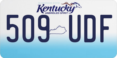 KY license plate 509UDF