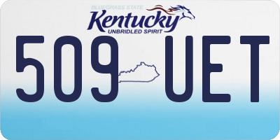 KY license plate 509UET