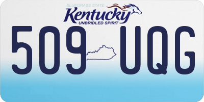 KY license plate 509UQG