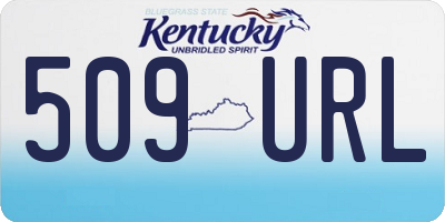KY license plate 509URL