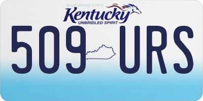 KY license plate 509URS